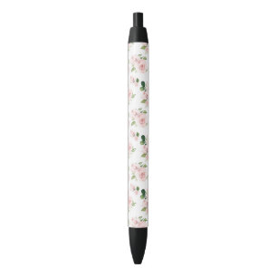 Rosa Blume, rosa Rosen, Aquarellfarben-Blume Kugelschreiber