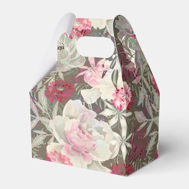 Rosa Blume Rosa Zitronen Blumenstrauß Geschenkschachtel (Vorderseite)