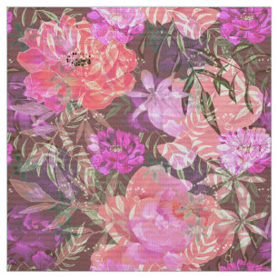 Rosa Blume Rosa Zitronen Blumenstrauß Stoff