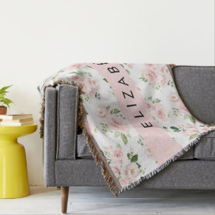 Rosa Blume, Rose, Aquarell-Blume, Ihr Name Decke