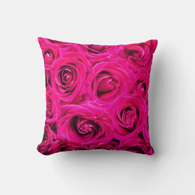 Rosa Blume Rose Hintergrund Kissen (Vorderseite)