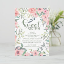 Rosa Blume rot Sage Green Blätter Sweet 16