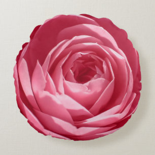 Rosa Blume Rundkissen Rundes Kissen