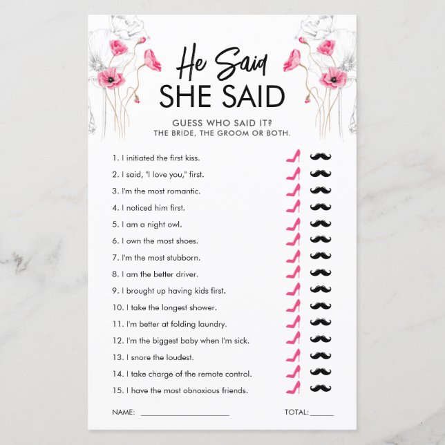 Rosa Blume, sagte er, sie habe Game gesagt | Anpas (Vorderseite)