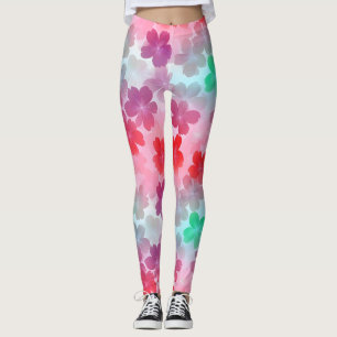 Rosa Blume Sakura Abstrakt Leggings