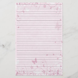 Rosa Blume Schmetterlinge Leisten Papier