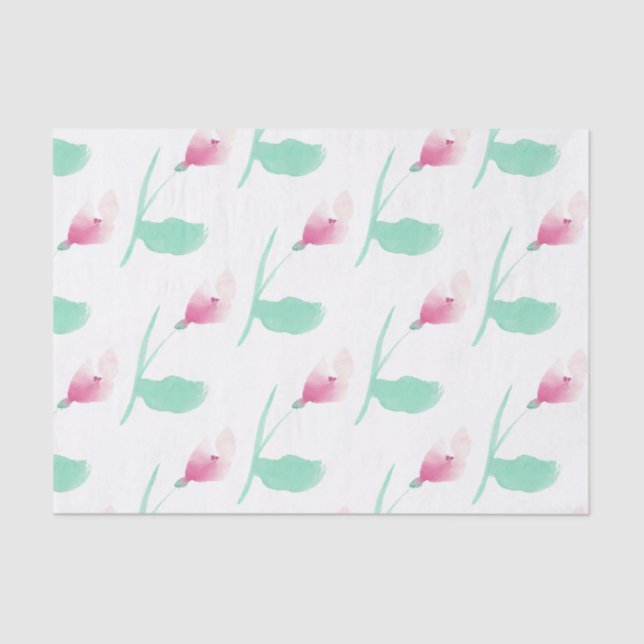 Rosa Blume Seidenpapier (Vorderseite)