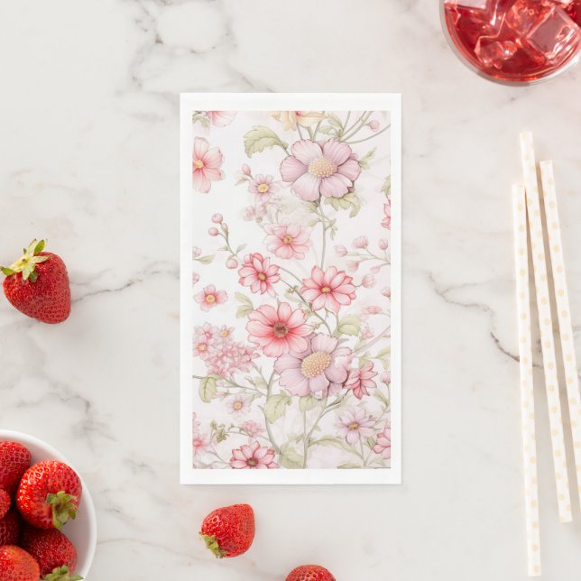 Rosa Blume Serviette (Beispiel)