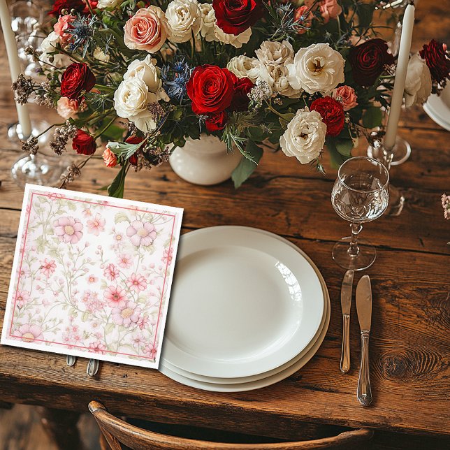 Rosa Blume Serviette (Von Creator hochgeladen)