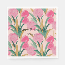 Rosa Blume Serviette