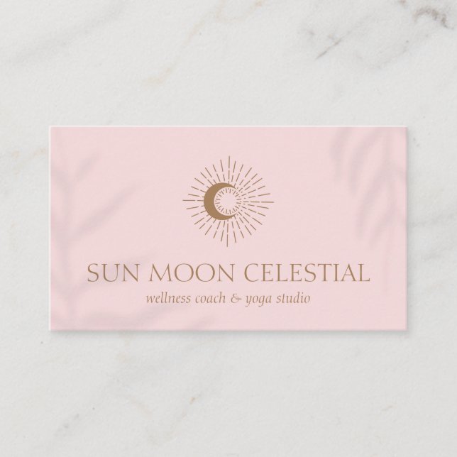 Rosa Blume Shade Energy Healing Sun Visitenkarte (Vorderseite)