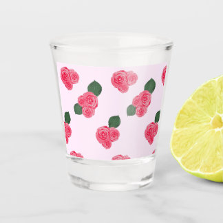 Rosa Blume Shotglas Schnapsglas