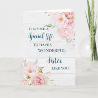 Rosa Blume Sister Happy Mother Day Card