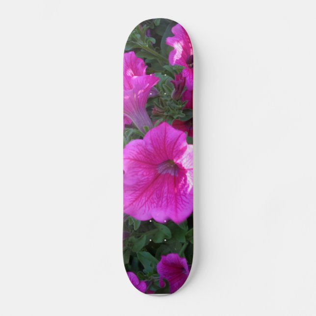 Rosa Blume Skateboard (Vorderseite)