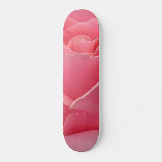 Rosa Blume Skateboard (Vorderseite)