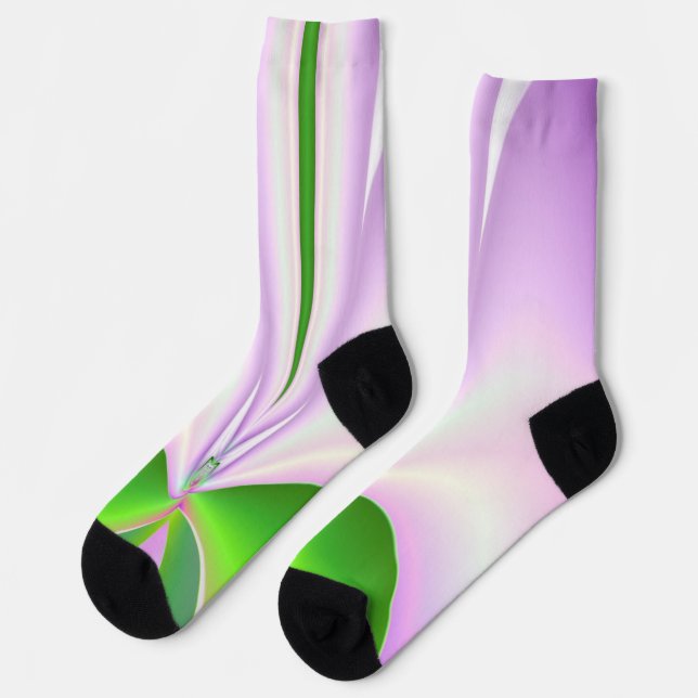 Rosa Blume Socken (Linkes Detail)