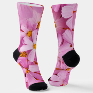 Rosa Blume Socken