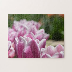 Rosa Blume Sommergarten Naturfotografie Puzzle