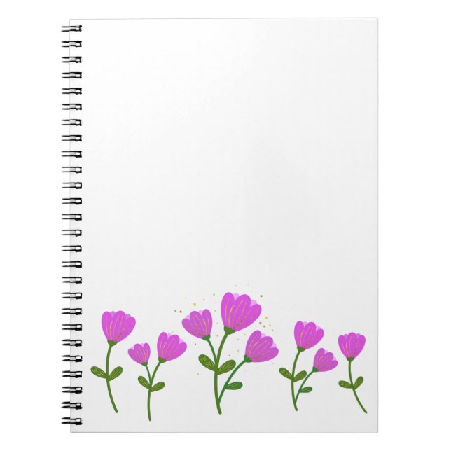 Rosa Blume Spiral Foto Notebook Notizblock (Vorderseite)