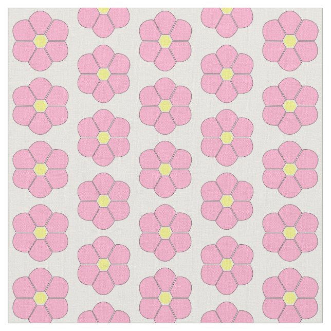 rosa Blume Stoff (Nahaufnahme)