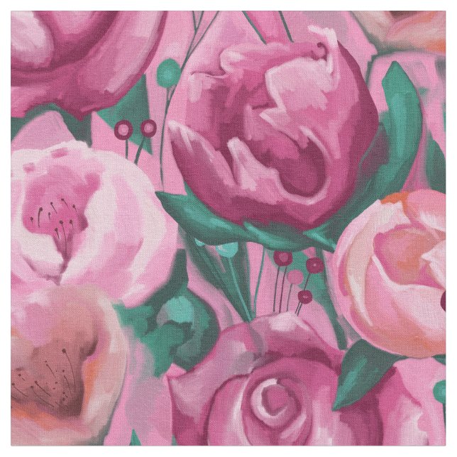 Rosa Blume Stoff (Nahaufnahme)