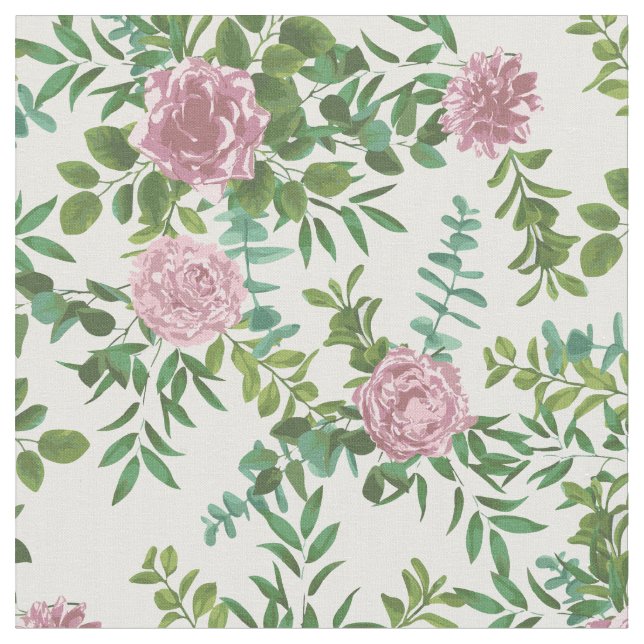 Rosa Blume Stoff (Nahaufnahme)