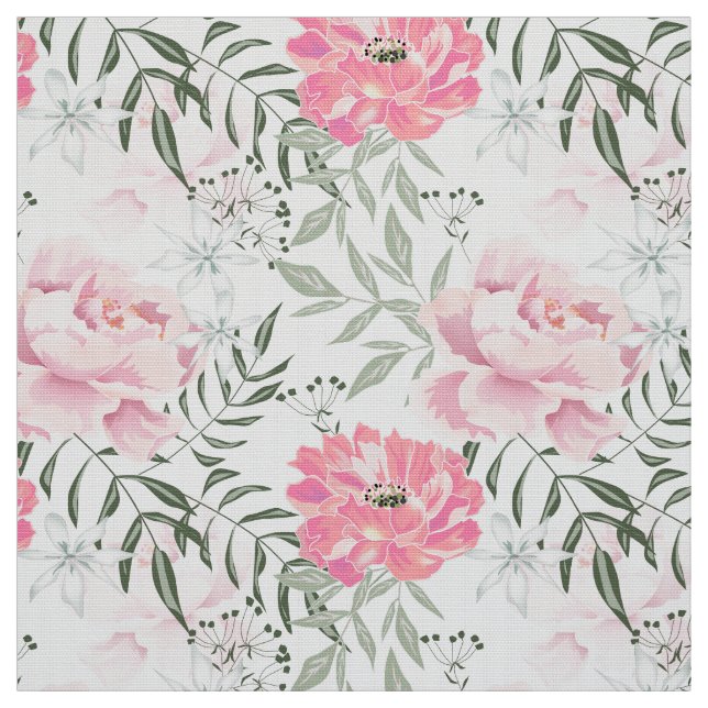 Rosa Blume Stoff (Muster)