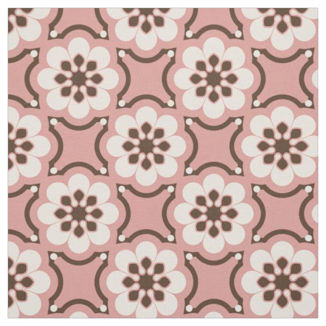 Rosa Blume Stoff (Muster)