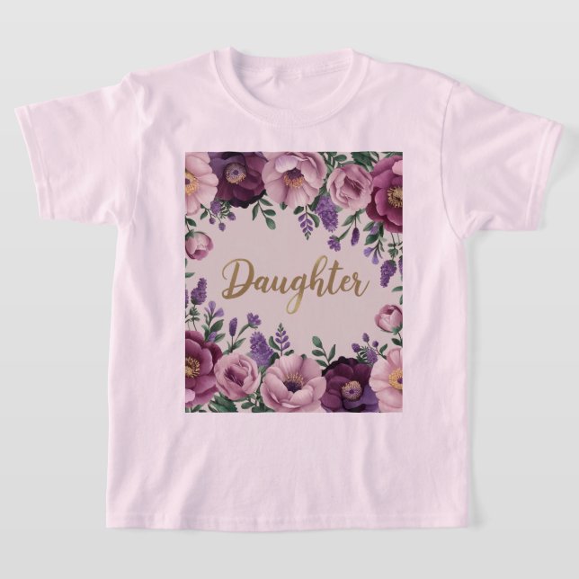 Rosa Blume T - Shirt (Ablage )