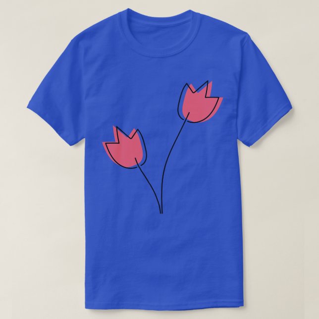 rosa Blume T-Shirt (Design vorne)