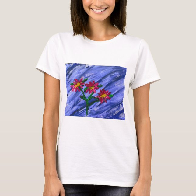 Rosa Blume T-Shirt (Vorderseite)
