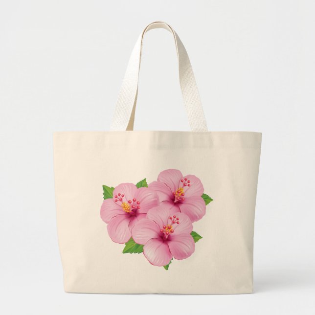 Rosa Blume Tote Tasche (Vorne)