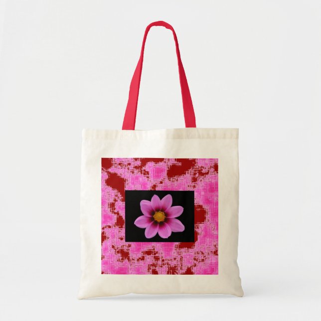 Rosa Blume Tragetasche (Vorne)