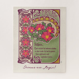 Rosa Blume, Träume und Jugendstil Puzzle