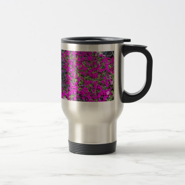 Rosa Blume: Travel Mug Reisebecher (Rechts)