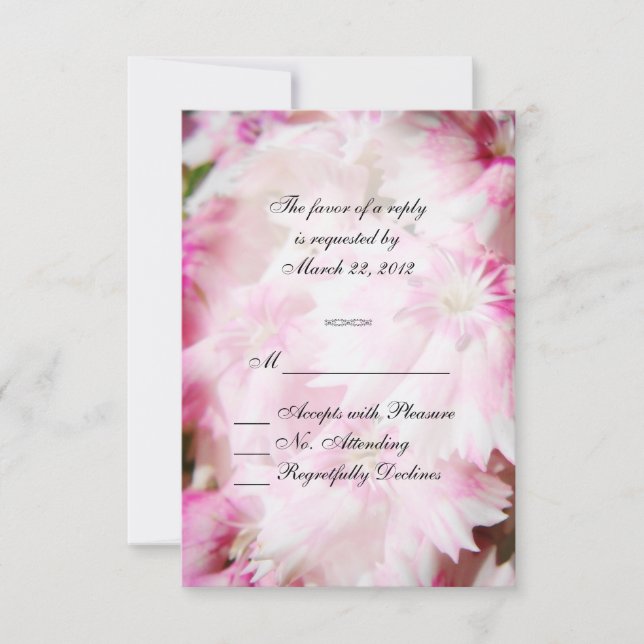 Rosa Blume UAWG RSVP Karte (Vorderseite)