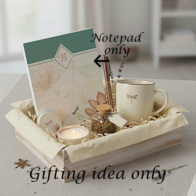 Rosa Blume und Dragonfly Notepad Notizblock (Von Creator hochgeladen)