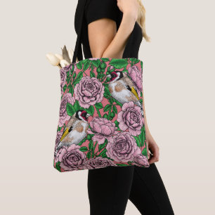 Rosa Blume und Goldflossen