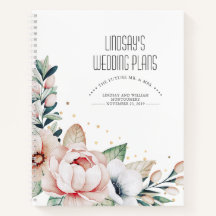 Rosa Blume und Hochzeitspläne für Konfetti