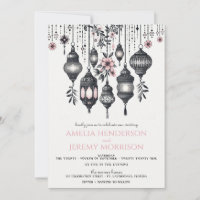 Rosa Blume und Laternenhochzeit