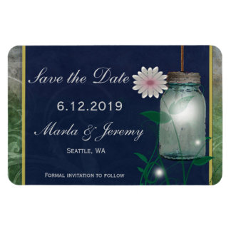 Rosa Blume und Maurerkirsche Save the Date Magnet