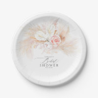 Rosa Blume und Pampas-Gras-Brautparty