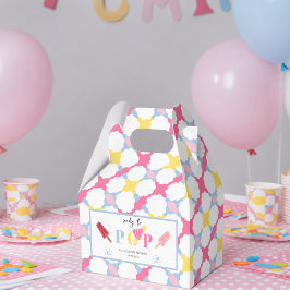 Rosa Blume und Popsicle Baby Dusche Party Geschenkschachtel
