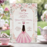 Rosa Blume und Rose Gold Crown Mis Quince Einladung<br><div class="desc">Rosa Blume und Rose Gold Crown Mis Quince Einladung. Mis Quince 15 Anos,  16. Geburtstag Einladung.</div>