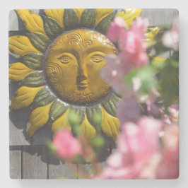 Rosa Blume und Sonne - Martha's Vineyard Steinuntersetzer