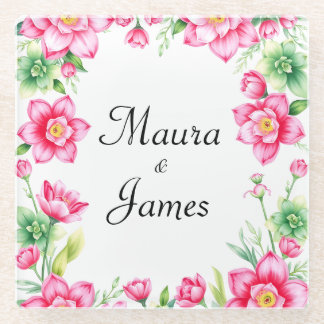 Rosa Blume Untersetzer