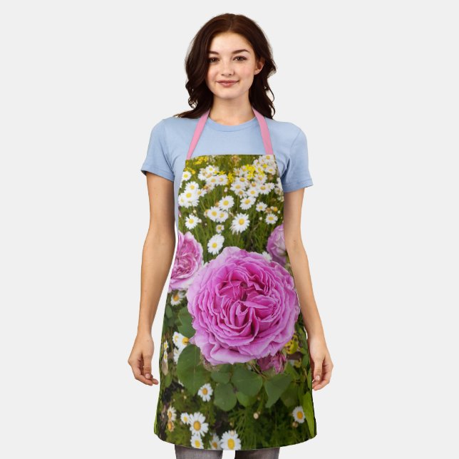 Rosa Blume Vintage Rose Blumenbezeichnung Frauen S Schürze (Getragen)