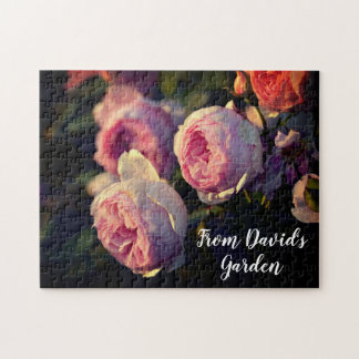 Rosa Blume vom Garten Jigsaw Puzzle