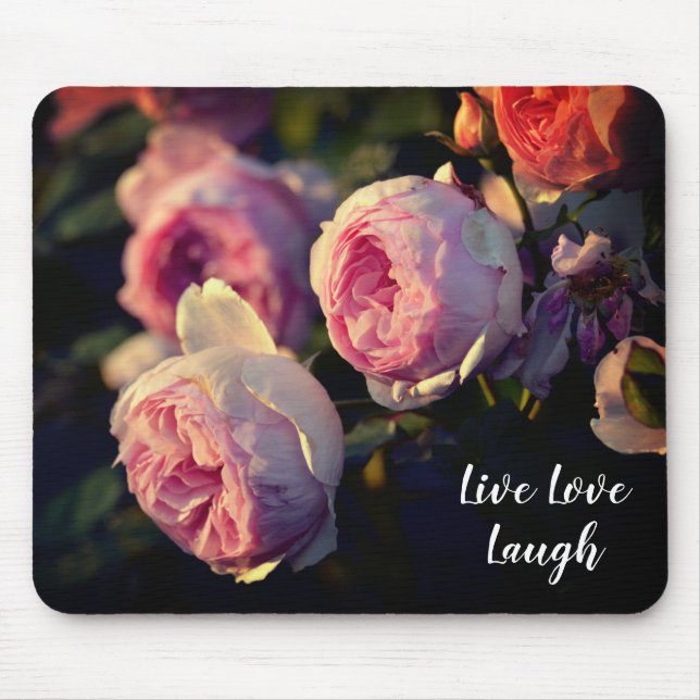 Rosa Blume vom Garten Mousepad (Vorne)