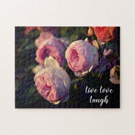 Rosa Blume vom Garten Puzzle